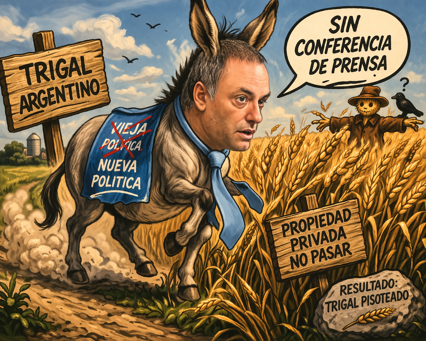 Adorni, otra vez la burra al trigo.