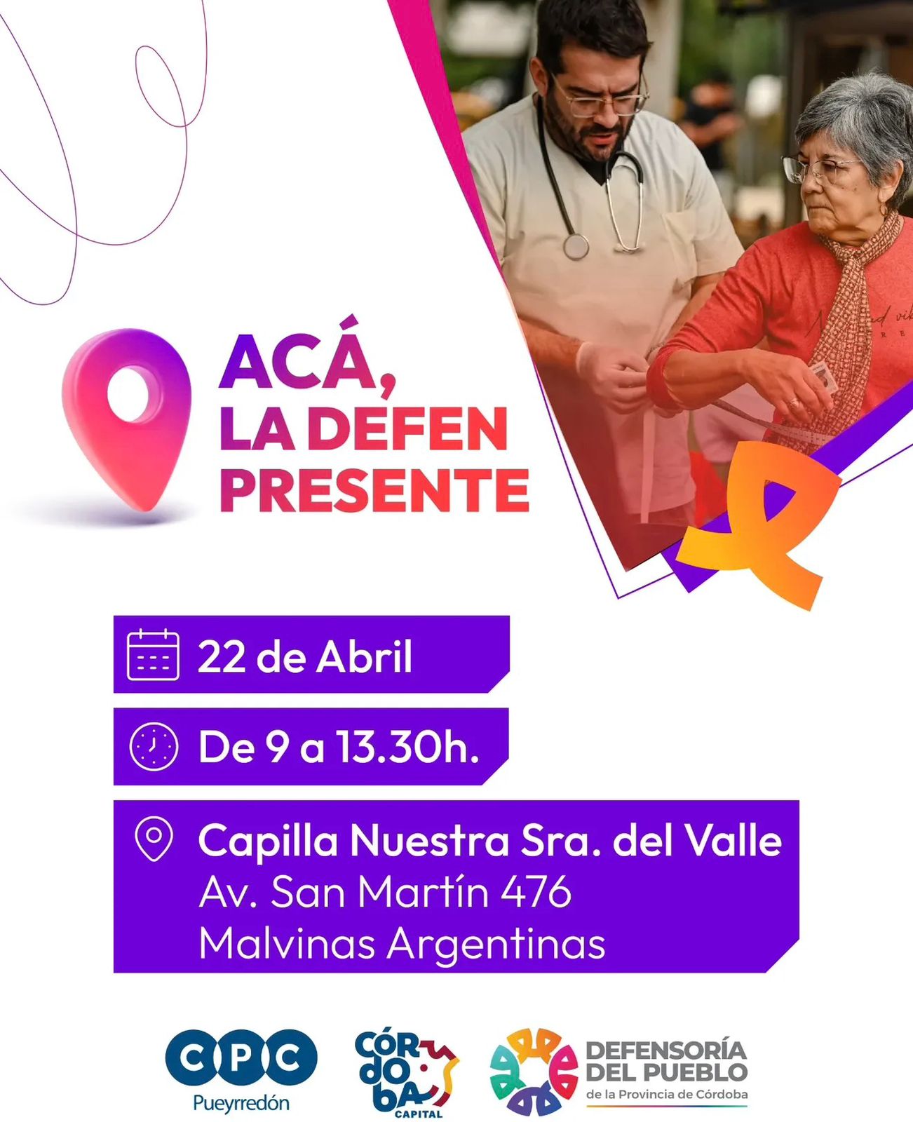 Defensoría del Pueblo de Córdoba realizará operativo integral en Malvinas Argentinas