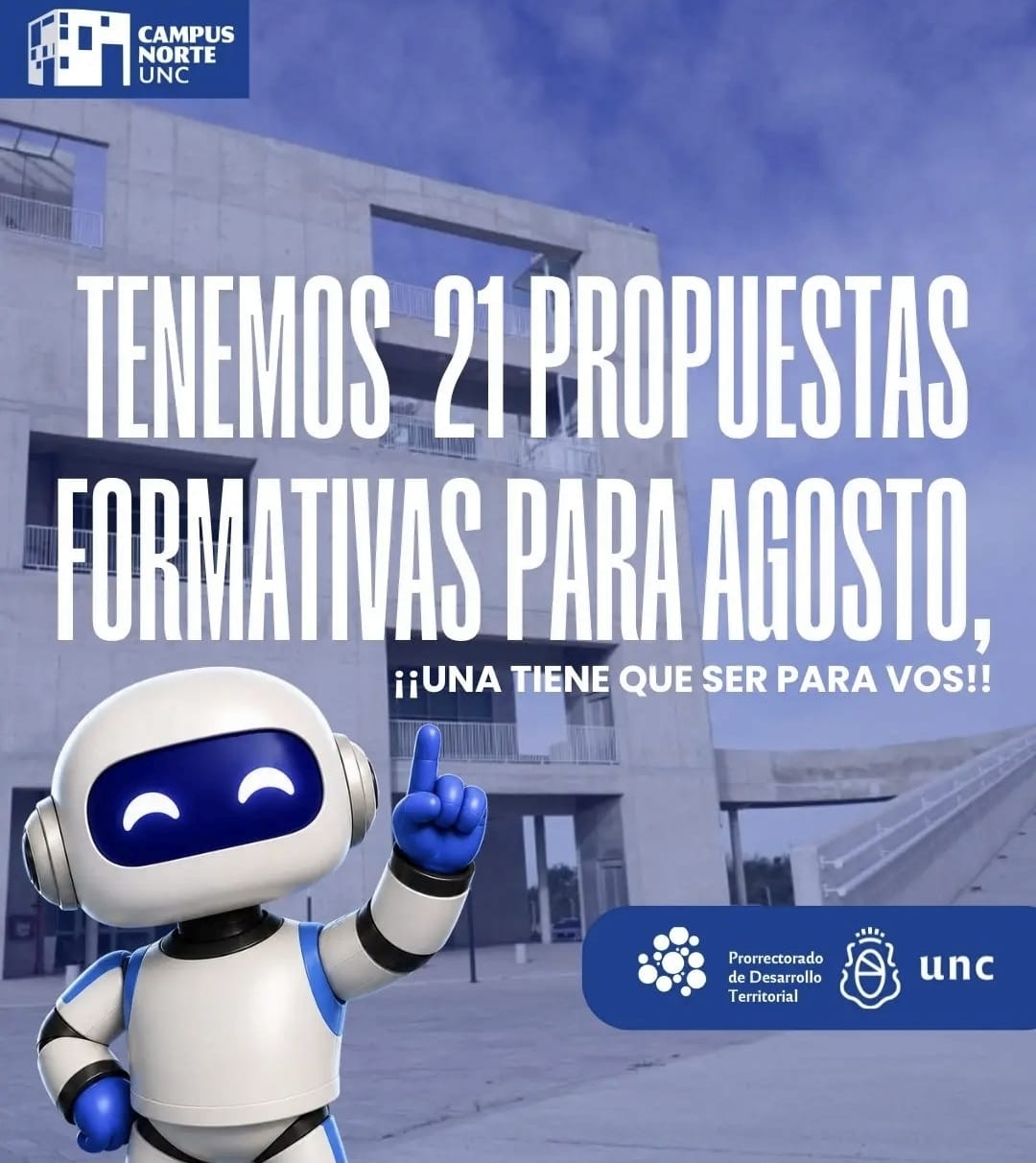 Campus Norte UNC lanzó 21 nuevas propuestas formativas para agosto